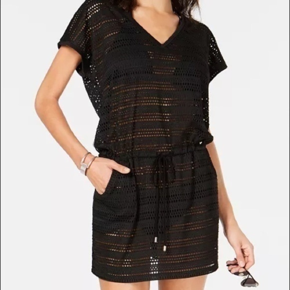 NWOT- CALVIN KLEIN- Sheer Crochet Coverup- Size M